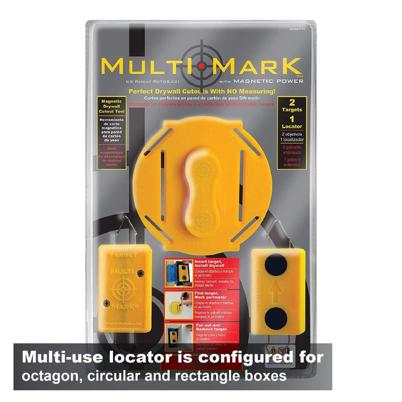 Calculated Industries 8115 Multi Mark Drywall Cutout Locator Tool â€“ Powerful Rare-Earth Magnetic Targets (2) and Locator Kit - Image 3